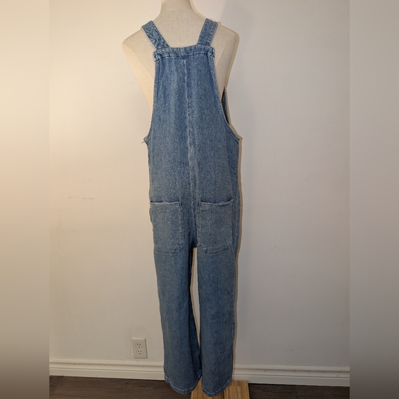 Maje Medium Wash Denim Overalls - Picture 6 of 13